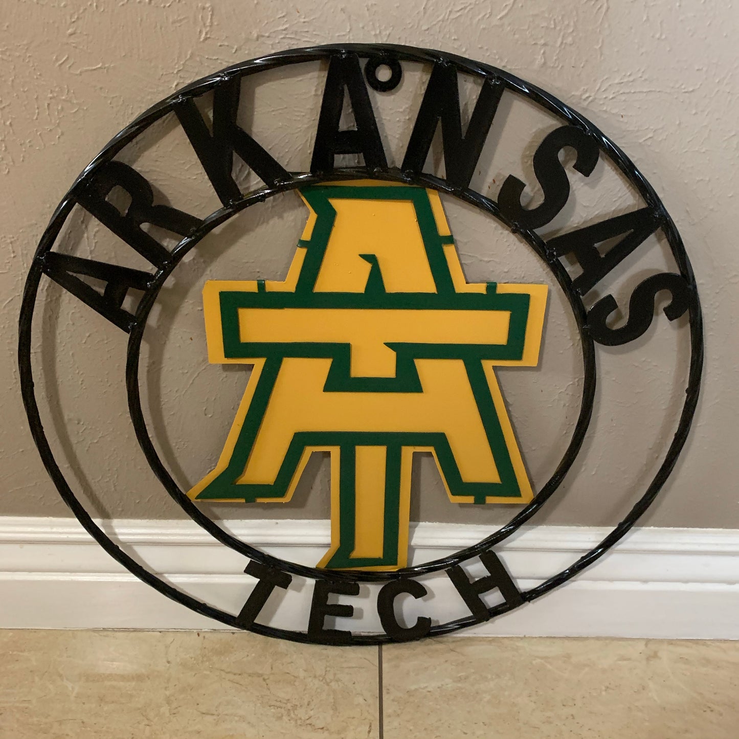 ARKANSAS TECH CUSTOM METAL VINTAGE CRAFT SIGN TEAM WESTERN HOME DECOR HANDMADE