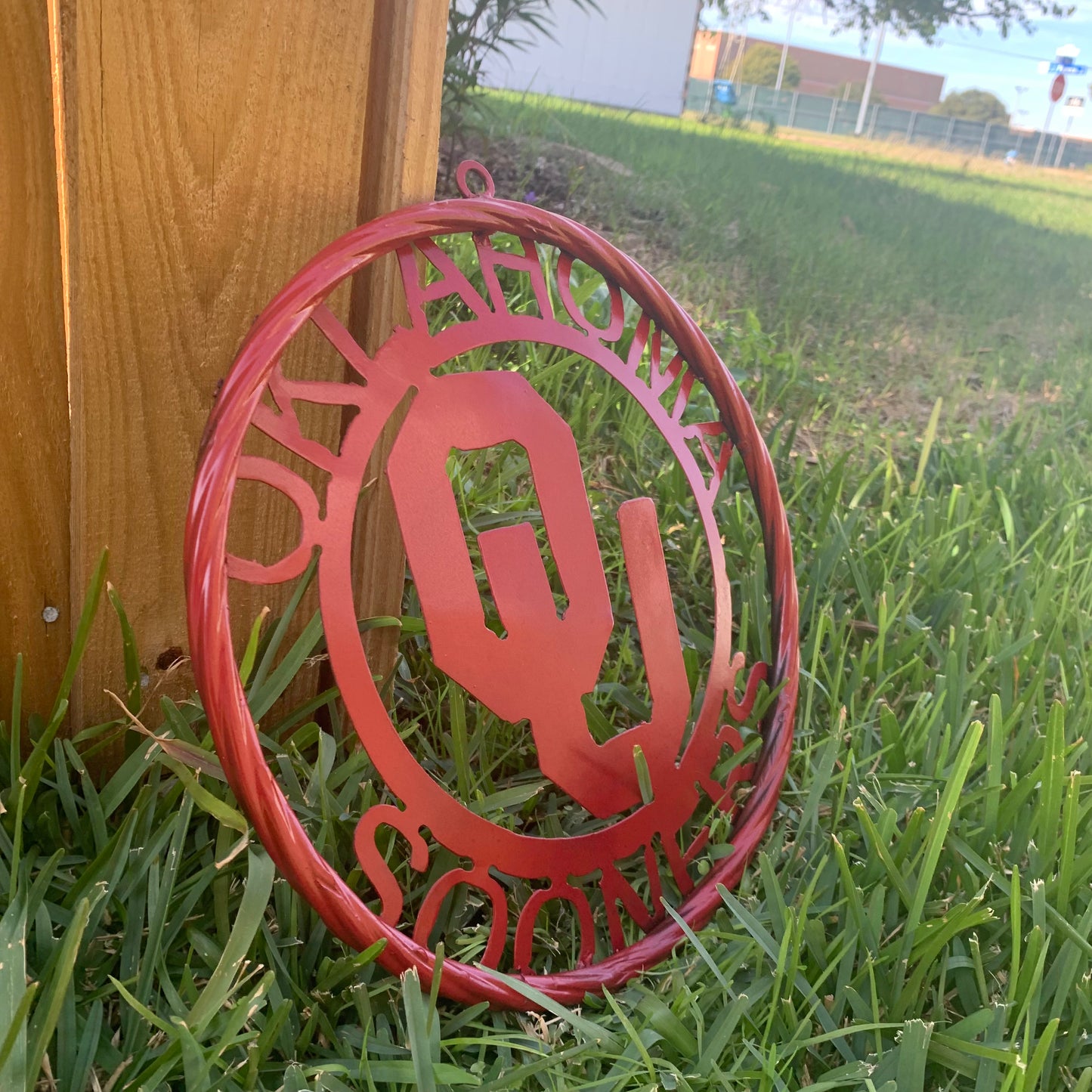 OU OKLAHOMA SOONERS RUSTIC RED METAL CUSTOM VINTAGE CRAFT WALL ART TEAM SIGN HANDMADE 12", 18", 24", 32"
