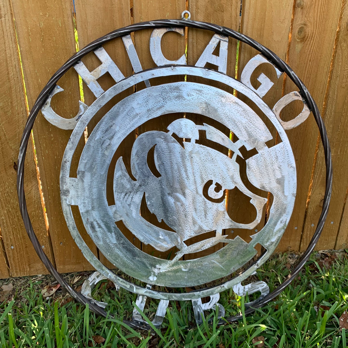 12", 18", 24", 32" CHICAGO CUBS CUSTOM RAW METAL VINTAGE CRAFT TEAM SPORTS SIGN HANDMADE