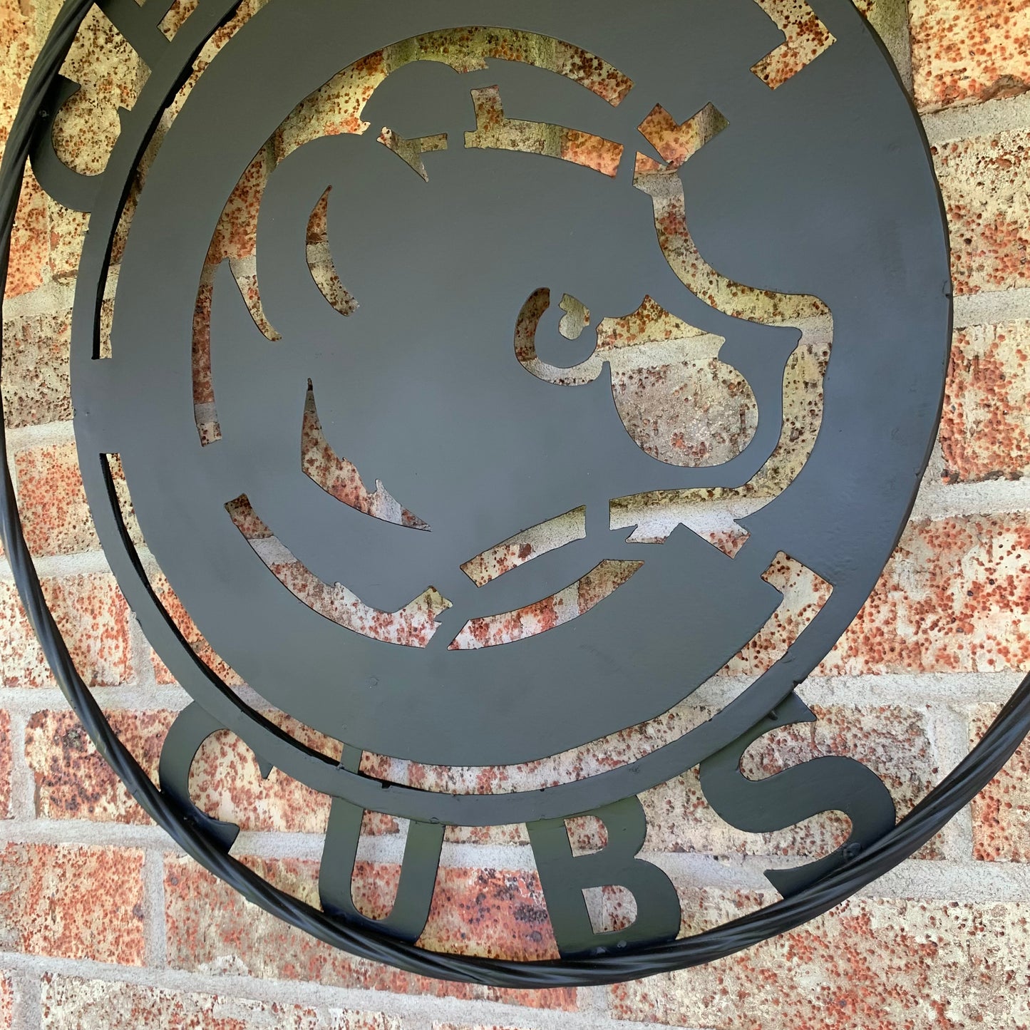 12", 18", 24", 32" CHICAGO CUBS CUSTOM BLACK & RAW METAL VINTAGE CRAFT TEAM SPORTS SIGN HANDMADE