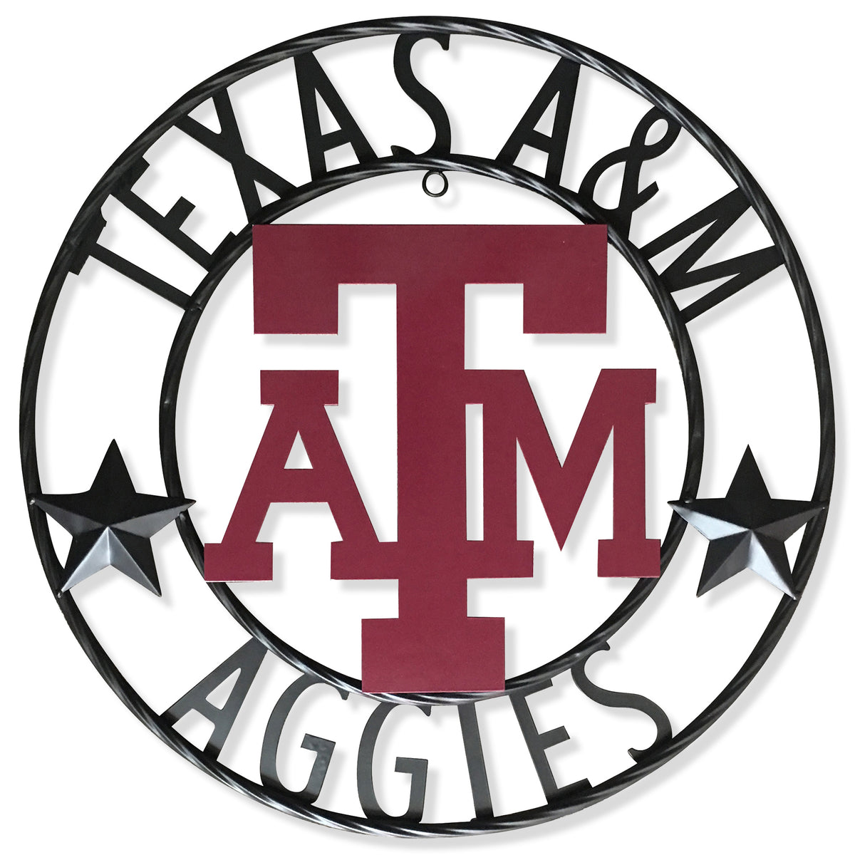 12", 18", 24", 32" TEXAS A&M AGGIES STARS METAL CUSTOM VINTAGE CRAFT WALL ART TEAM SIGN HANDMADE