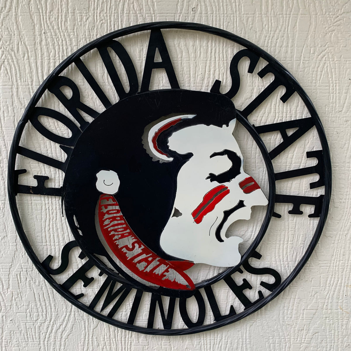 12", 18", 24", 32" FSU FLORIDA STATE SEMINOLES INDIAN LOGO METAL CUSTOM VINTAGE CRAFT TEAM SIGN