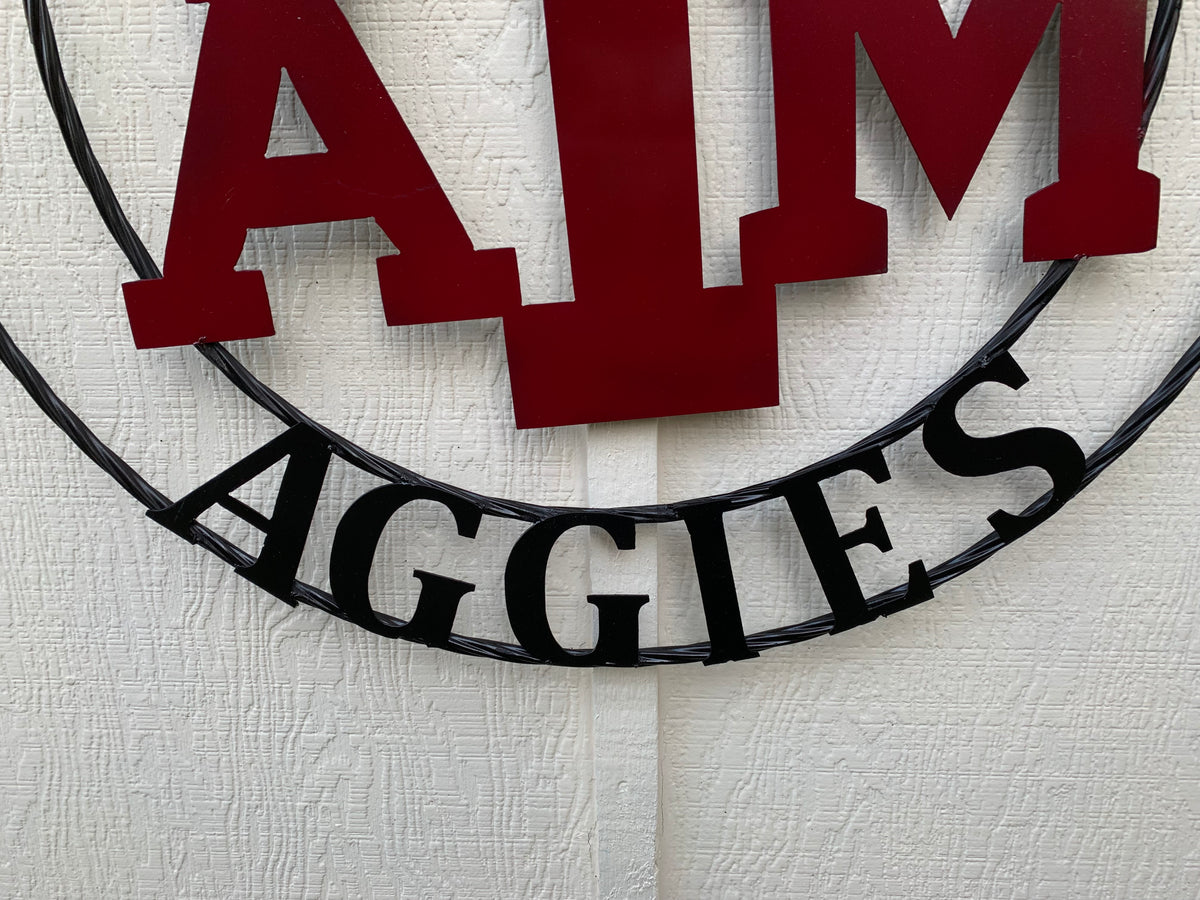 12", 18", 24", 32" TEXAS A&M METAL CUSTOM VINTAGE CRAFT WALL ART TEAM SIGN HANDMADE