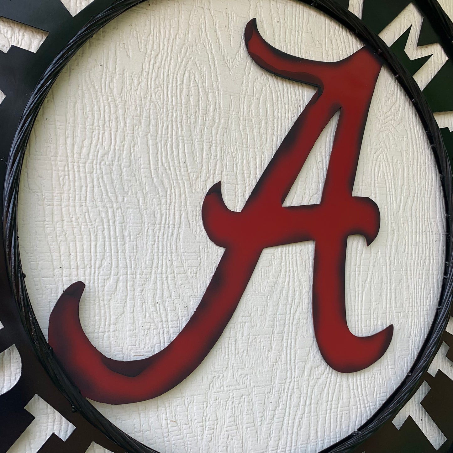 ALABAMA CRIMSON TIDE WIDE BAND RING CUSTOM METAL VINTAGE SIGN TEAM SPORTS HANDMADE