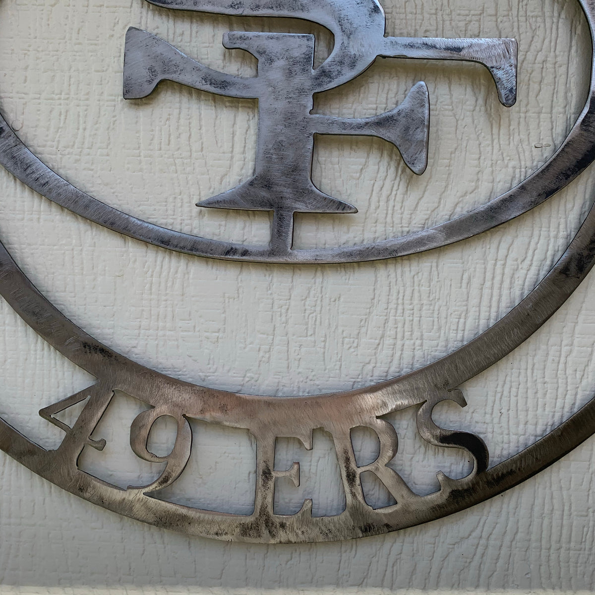 SAN FRANCISCO 49ERS METAL CUSTOM VINTAGE RAW METAL CRAFT TEAM SIGN HANDMADE 12",18",24",32",36",40",50"