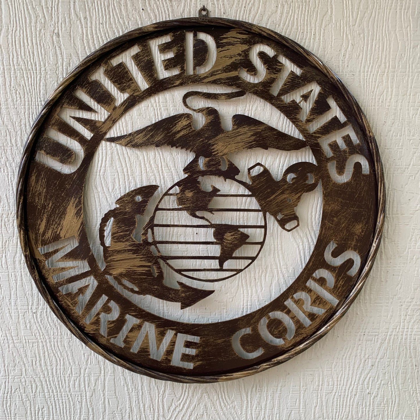 #EH10085 18",24",32" US MARINE CORPS MILITARY LASERCUT METAL PATRIOTIC WALL ART WESTERN HOME DECOR HANDMADE RUSTIC BRONZE COPPER