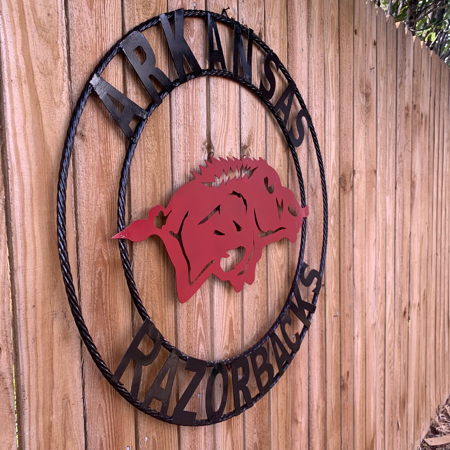 ARKANSAS RAZORBACKS CUSTOM METAL VINTAGE CRAFT SIGN TEAM WALL ART WESTERN HOME DECOR HANDAMADE