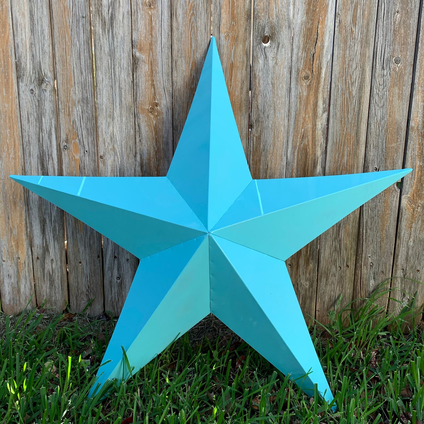 #EH11132 TURQUOISE BARN METAL STAR WALL ART WESTERN HOME DECOR HANDMADE NEW