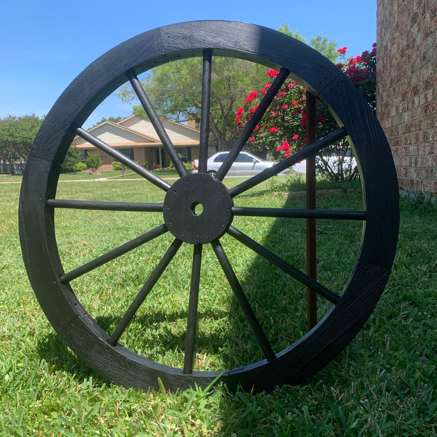 16",24",30" WAGON WHEEL BARN WHITE WOOD & MORE WESTERN HOME DECOR HANDMADE NEW #EH11189