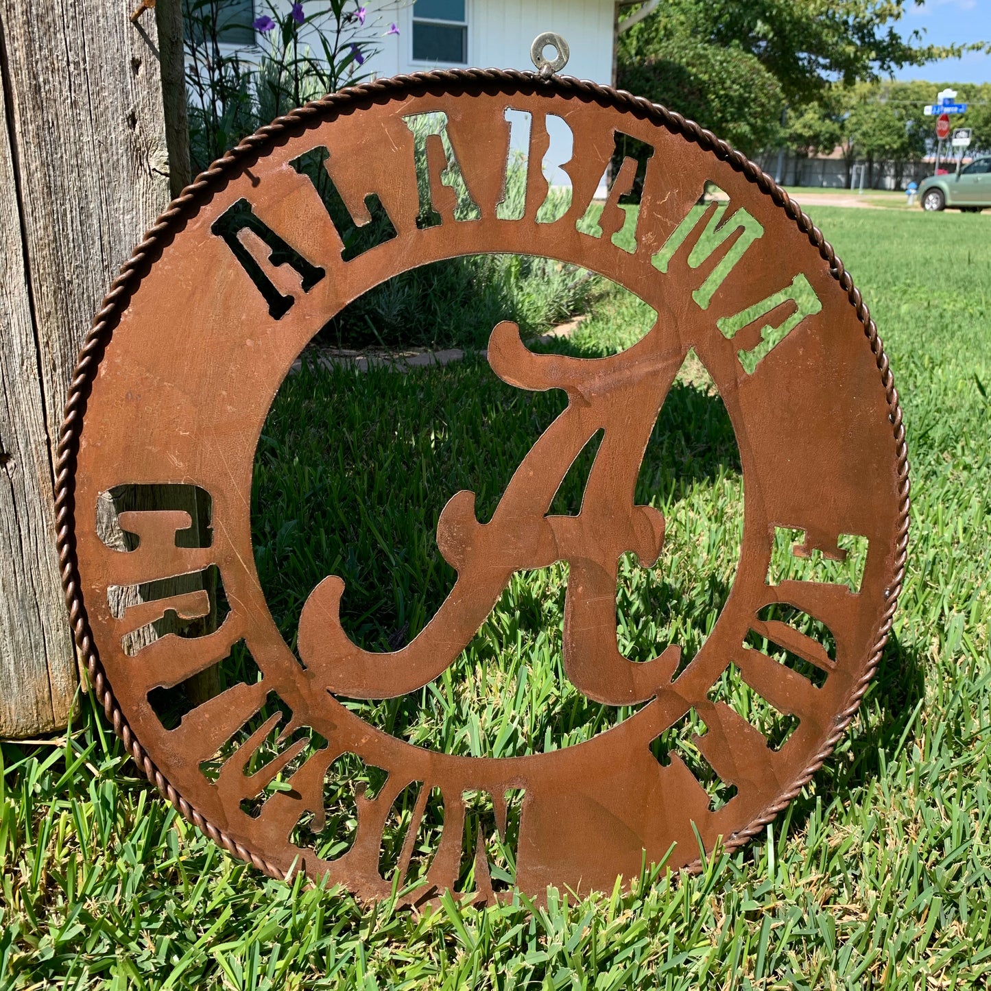 ALABAMA CRIMSON TIDE LASERCUT CUSTOM METAL VINTAGE TEAM CRAFT RUSTIC BRONZE HANDMADE