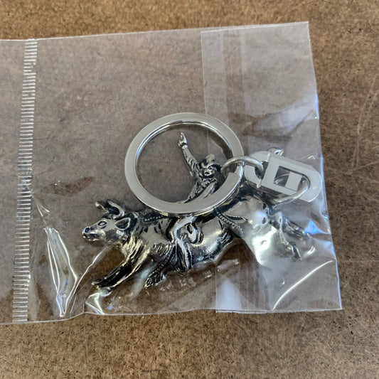 LG RODEO KEYCHAIN METAL WESTERN FASHION STYLE ART NEW