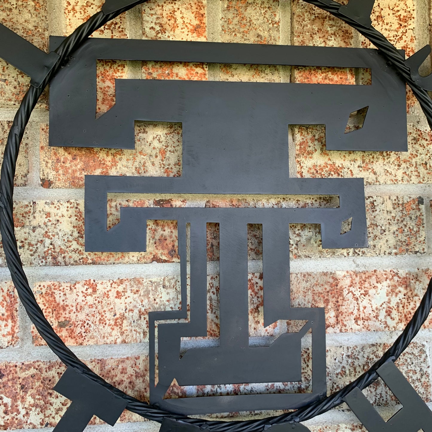 TEXAS TECH RUSTIC BLACK CUSTOM METAL VINTAGE CRAFT WESTERN HOME DECOR HANDMADE