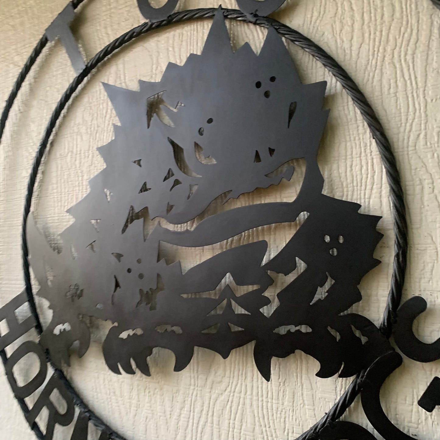 TCU HORNED FROGS BLACK CUSTOM METAL VINTAGE CRAFT TEAM SIGN HANDMADE