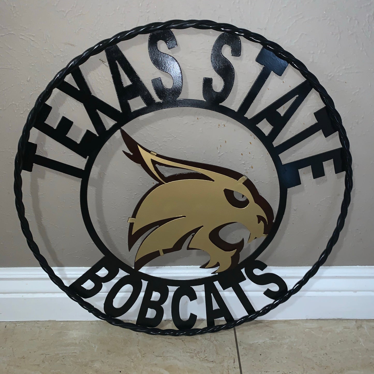 12",18",24",32",36" TEXAS STATE BOBCATS CUSTOM METAL VINTAGE CRAFT SIGN TEAM WESTERN HOME DECOR HANDMADE