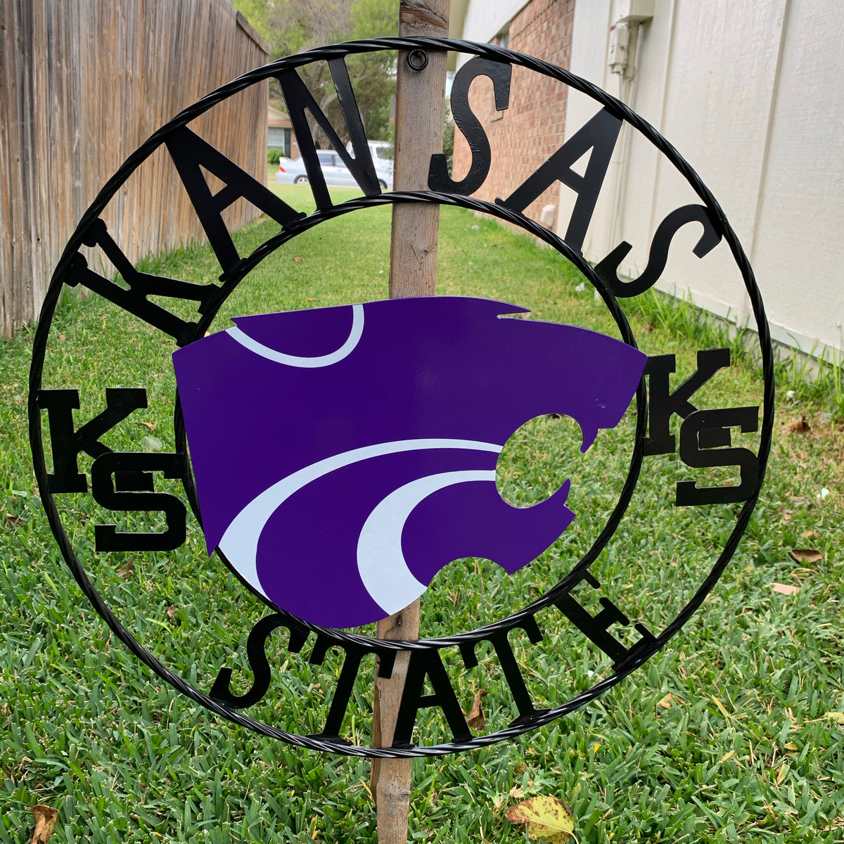 KANSAS STATE CUSTOM METAL VINTAGE CRAFT SIGN WALL ART TEAM SIGN HANDMADE #EH12127