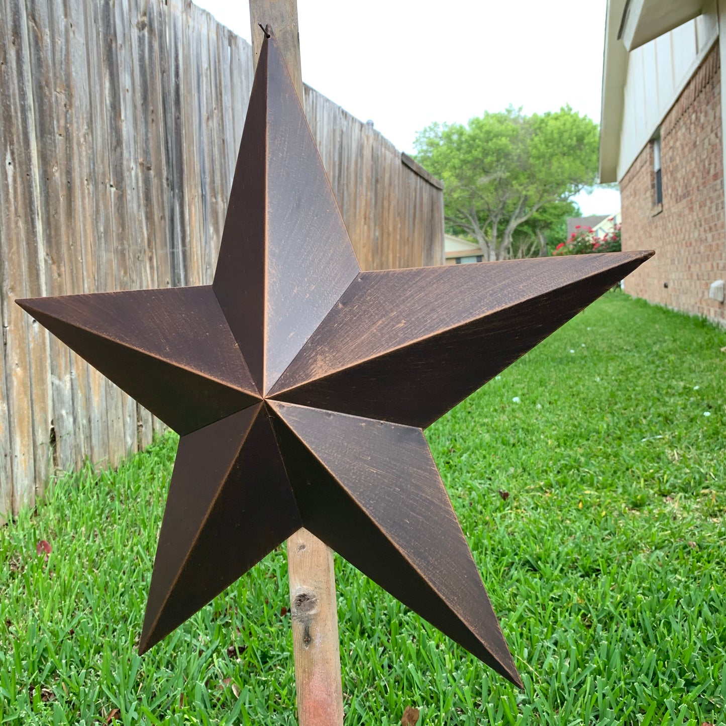 12",16",22",24",30",36" RUSTIC BRONZE BARN STAR 5 POINT METAL STAR OF DAVID WESTERN HOME DECOR HANDMADE NEW 3" TO 36"-#EH10044