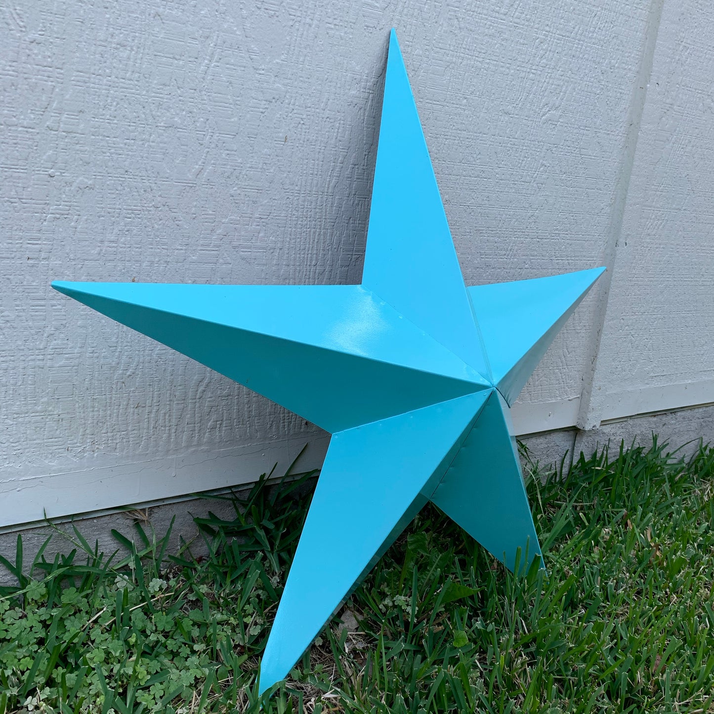 #EH11132 TURQUOISE BARN METAL STAR WALL ART WESTERN HOME DECOR HANDMADE NEW