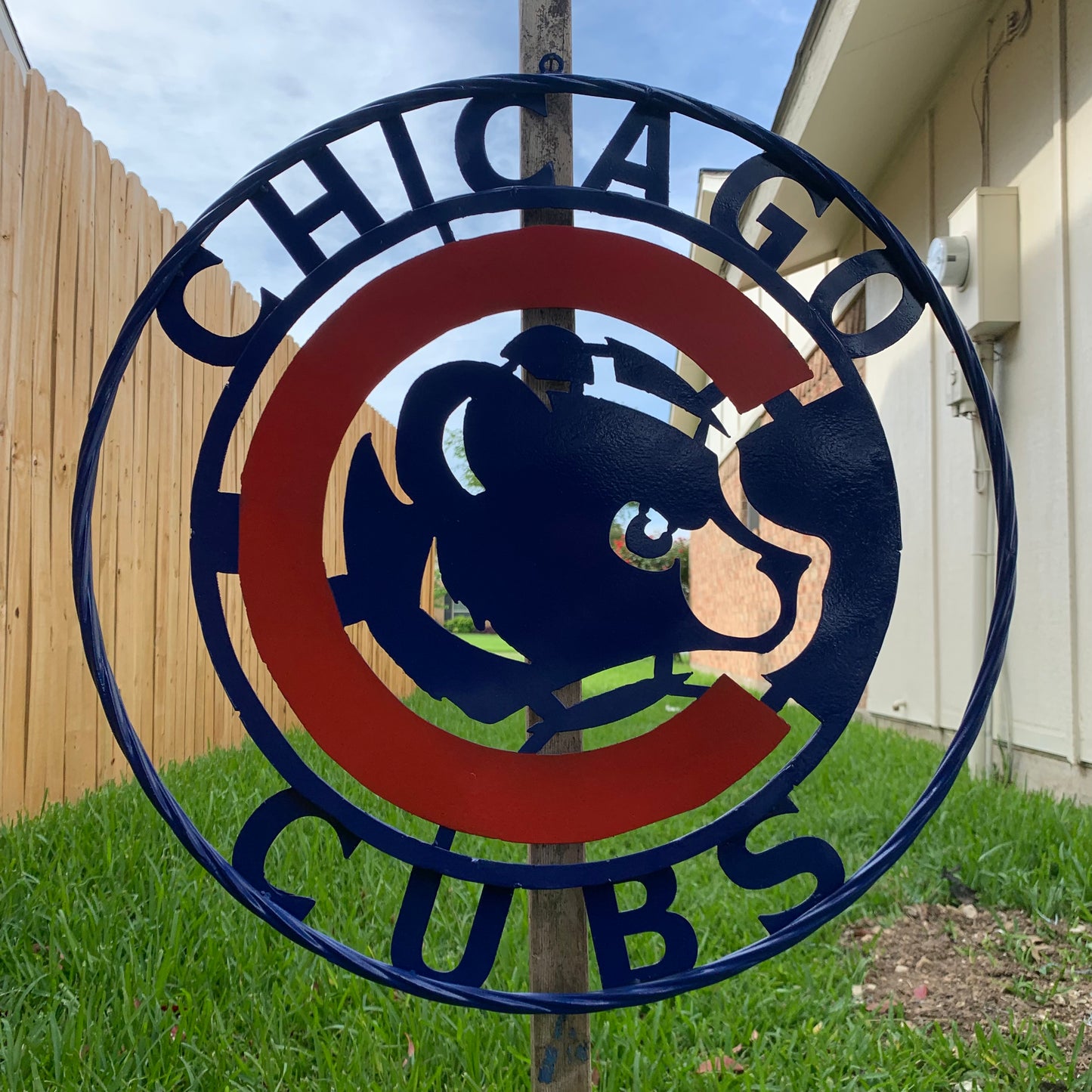 12", 18", 24", 32" CHICAGO CUBS CUSTOM METAL VINTAGE CRAFT TEAM SPORTS SIGN HANDMADE