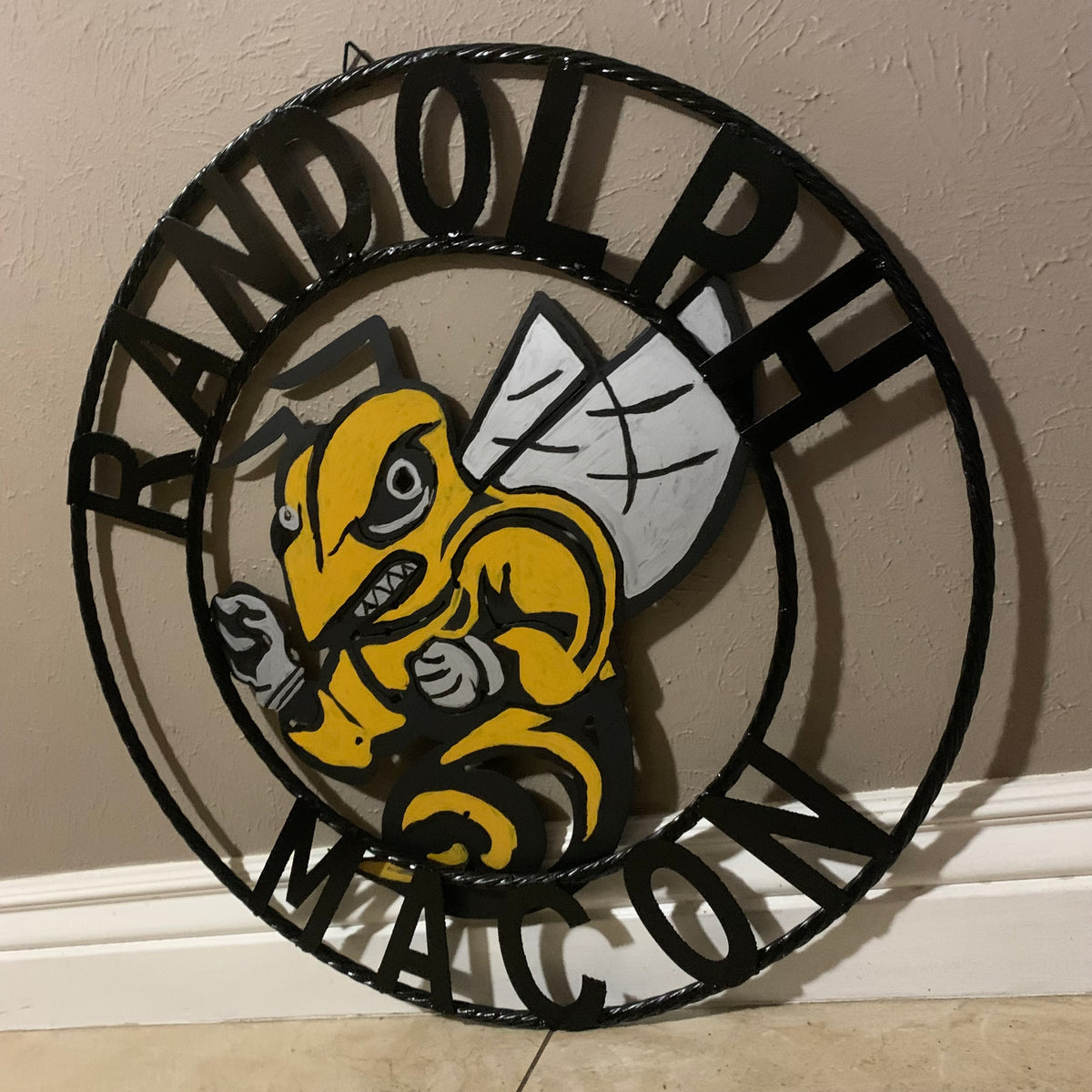 RANDOLPH MACON CUSTOM METAL VINTAGE CRAFT TEAM SIGN HANDMADE 12",18",24",32" SIZES