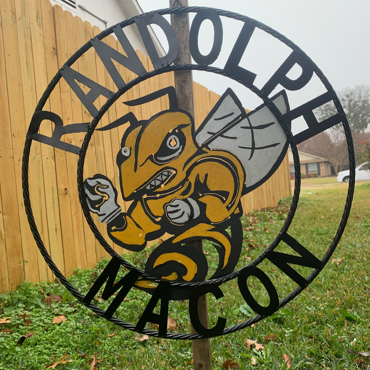 RANDOLPH MACON CUSTOM METAL VINTAGE CRAFT TEAM SIGN HANDMADE 12",18",24",32" SIZES