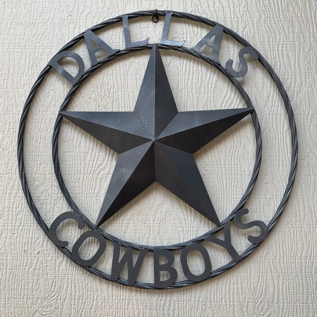 DALLAS COWBOYS RUSTIC GREY BARN LONE STAR CUSTOM METAL VINTAGE STAR WESTERN HOME DECOR