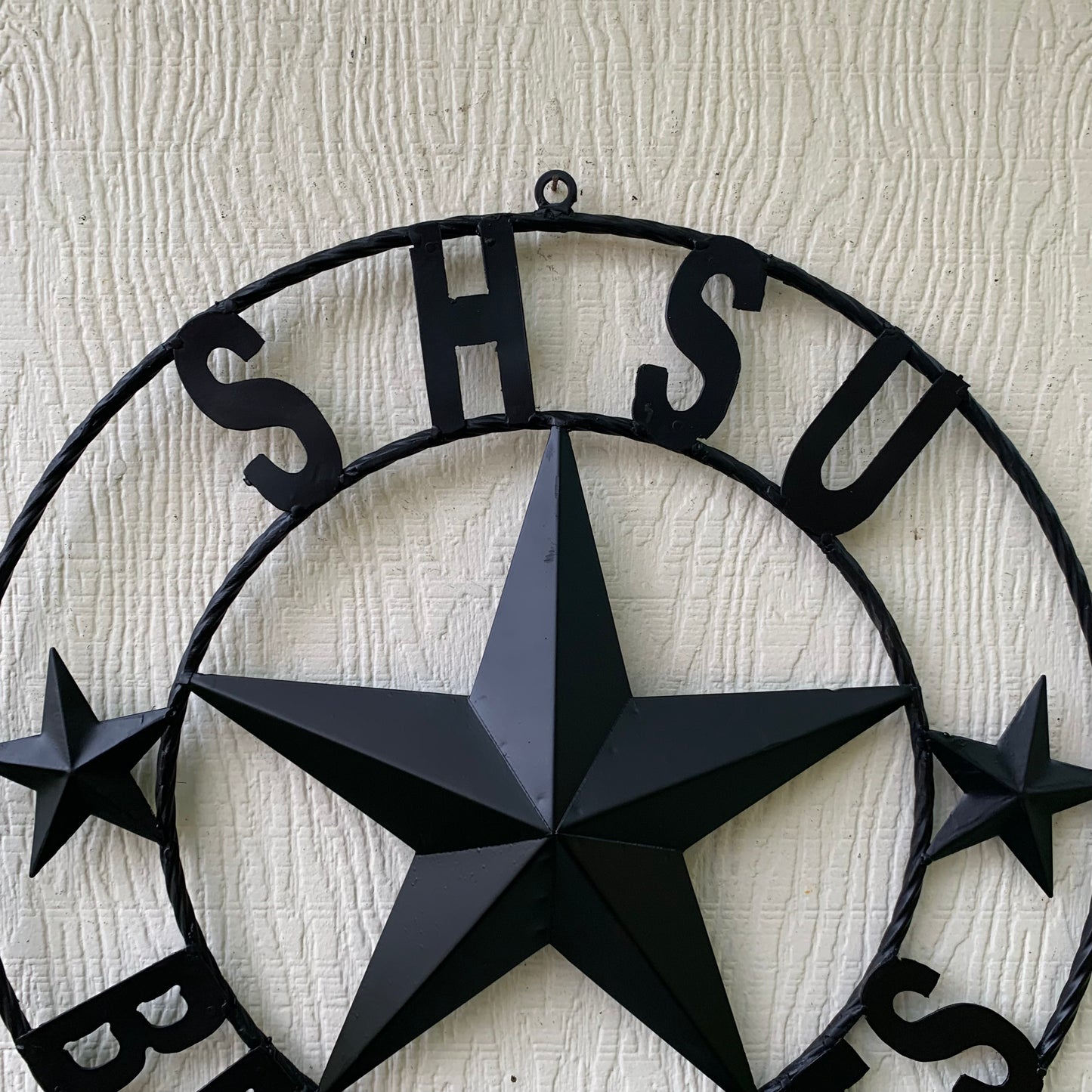 24",32" SHSU SAM HOUSTON BEARKATS RUSTIC BLACK METAL CUSTOM VINTAGE CRAFT RUSTIC BLACK TEAM STAR HANDMADE