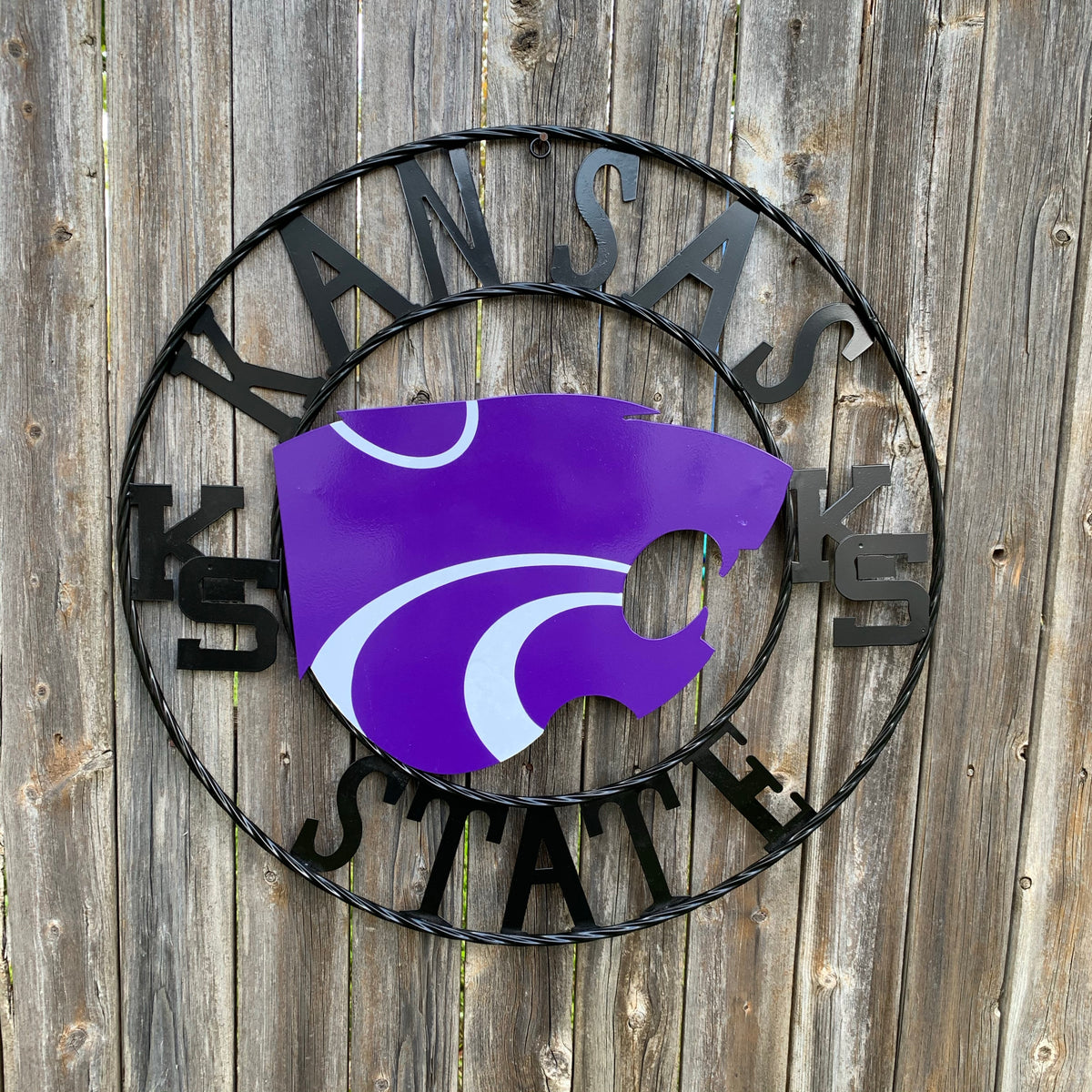 KANSAS STATE CUSTOM METAL VINTAGE CRAFT SIGN WALL ART TEAM SIGN HANDMADE #EH12127
