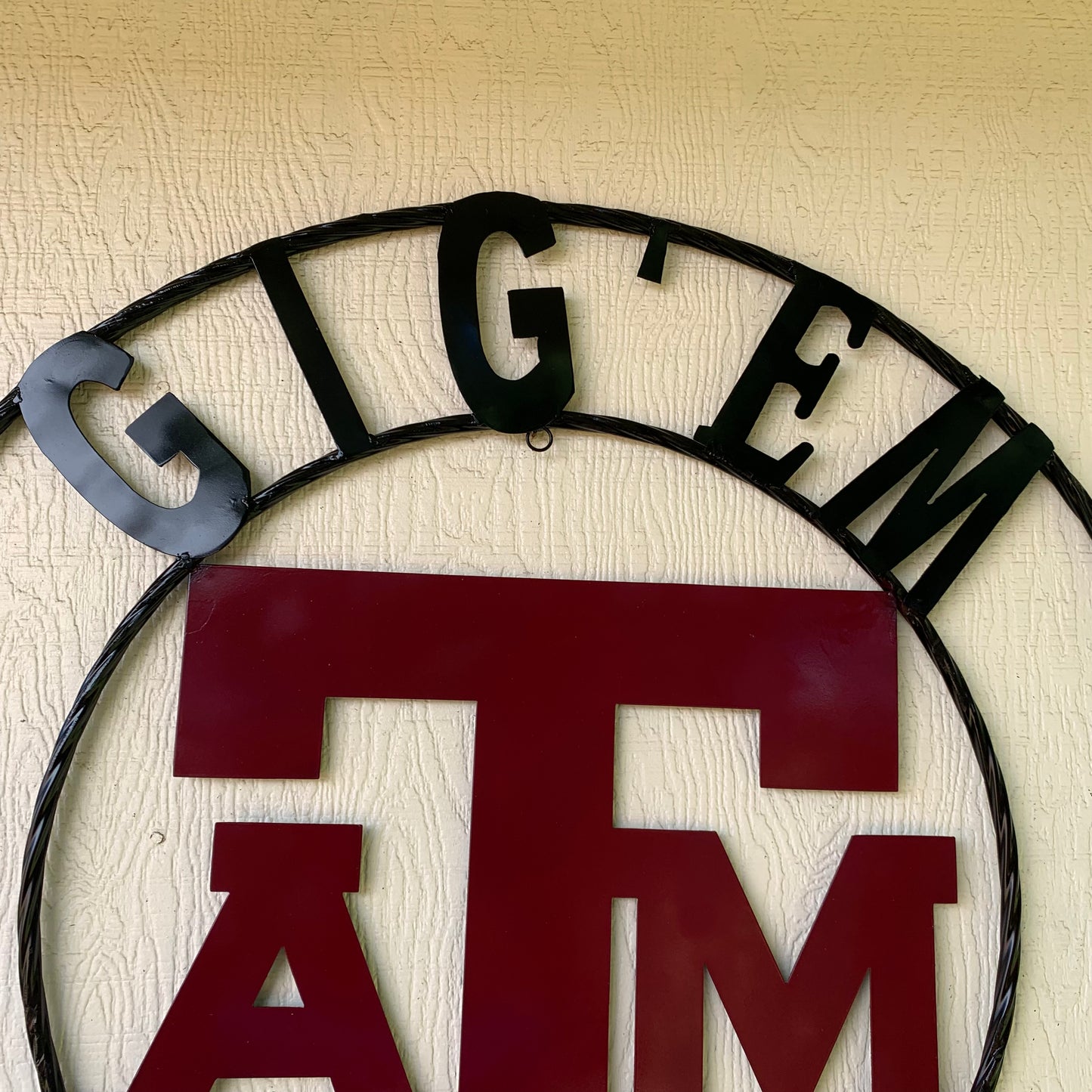 GIGEM AGGIES CUSTOM METAL VINTAGE CRAFT SIGN TEAM WESTERN HOME DECOR HANDMADE