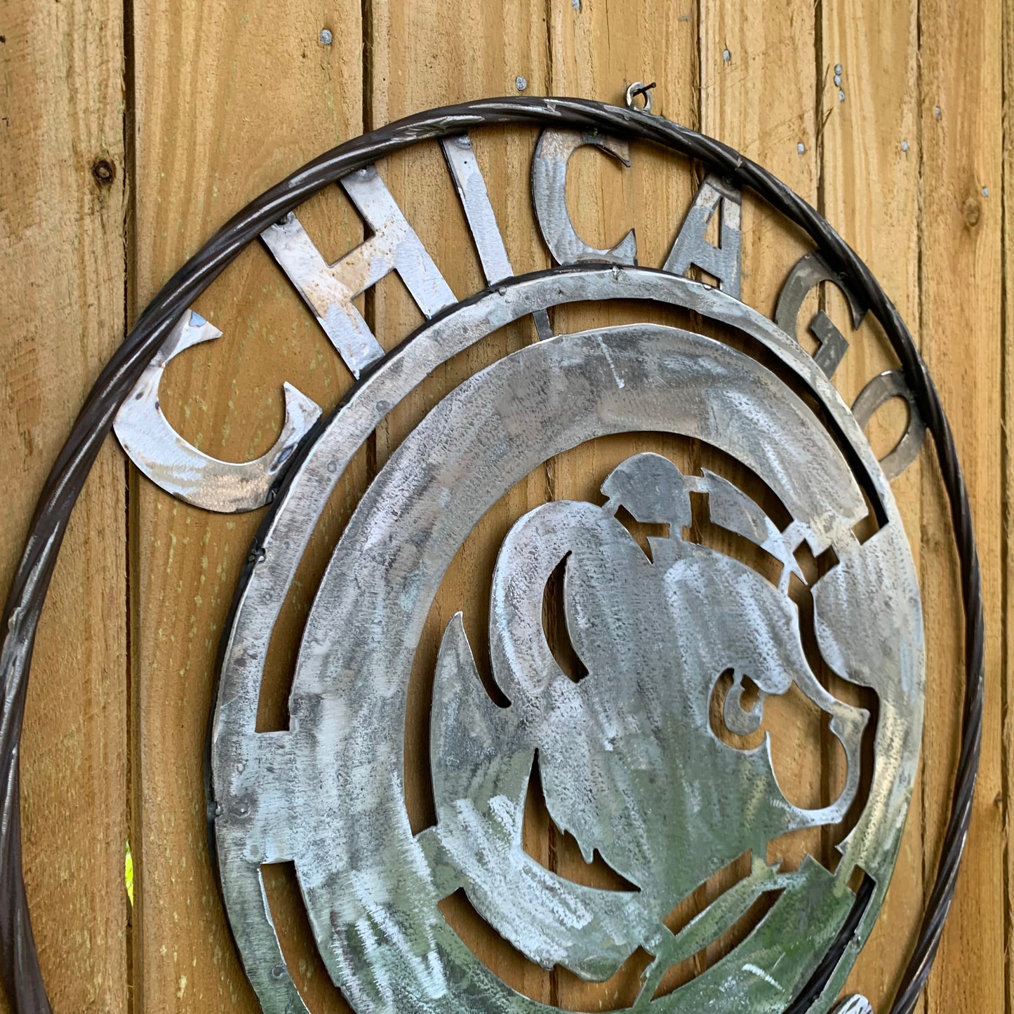 12", 18", 24", 32" CHICAGO CUBS CUSTOM RAW METAL VINTAGE CRAFT TEAM SPORTS SIGN HANDMADE