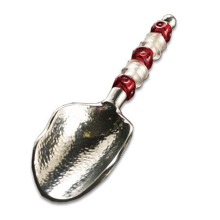 9" RED & WHITE BEADED ICE SCOOP KITCHEN WARE WESTERN HOME DECOR NEW IH_13563 -- FREE SHIPPING