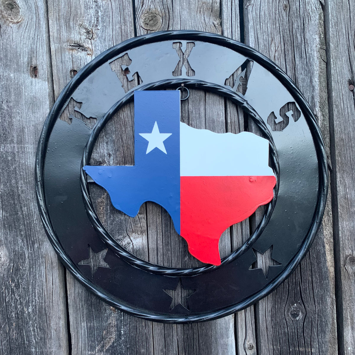 12" STATE OF TEXAS MAP CUSTOM METAL VINTAGE CRAFT SIGN WESTERN HOME DECOR NEW