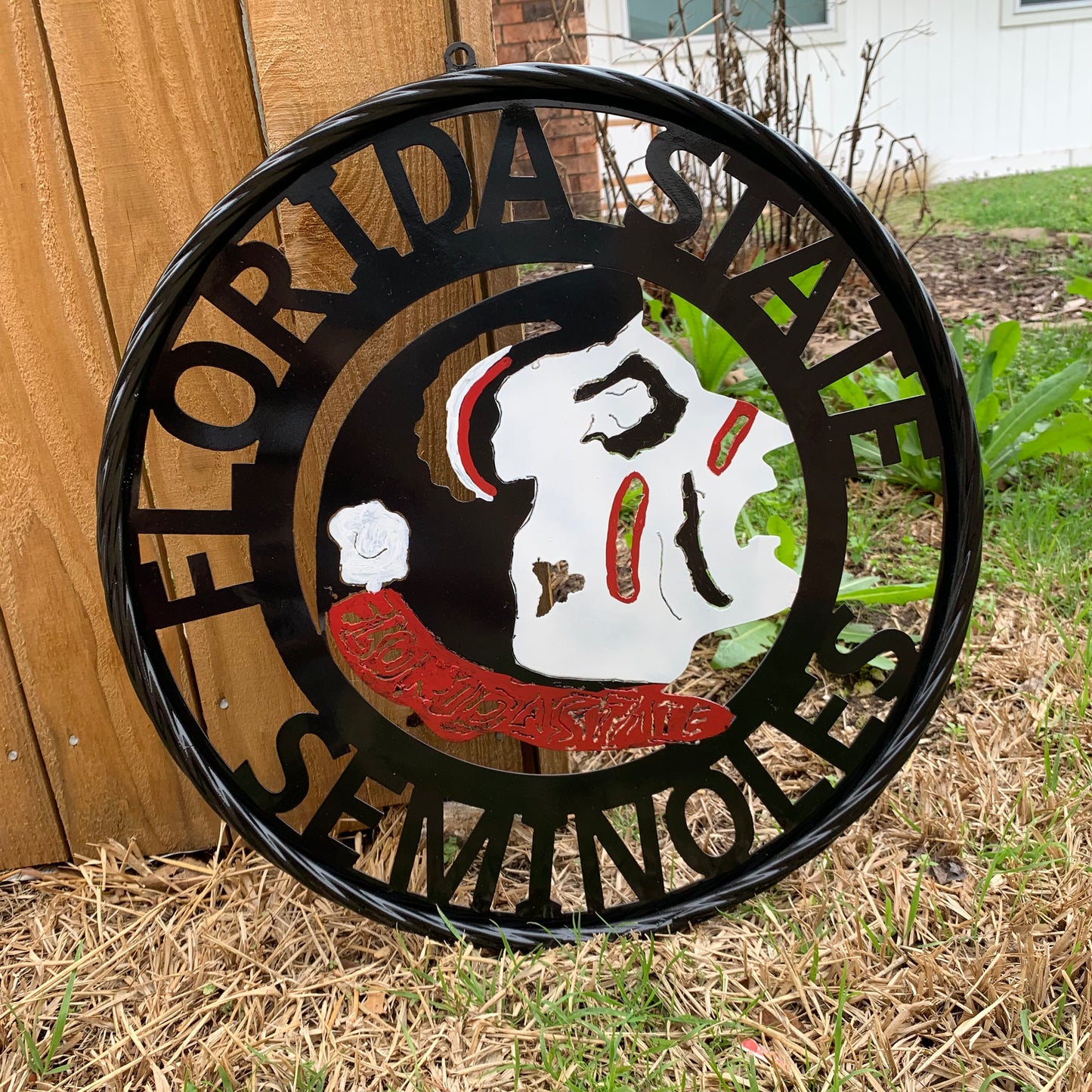12", 18", 24", 32" FSU FLORIDA STATE SEMINOLES INDIAN LOGO METAL CUSTOM VINTAGE CRAFT TEAM SIGN