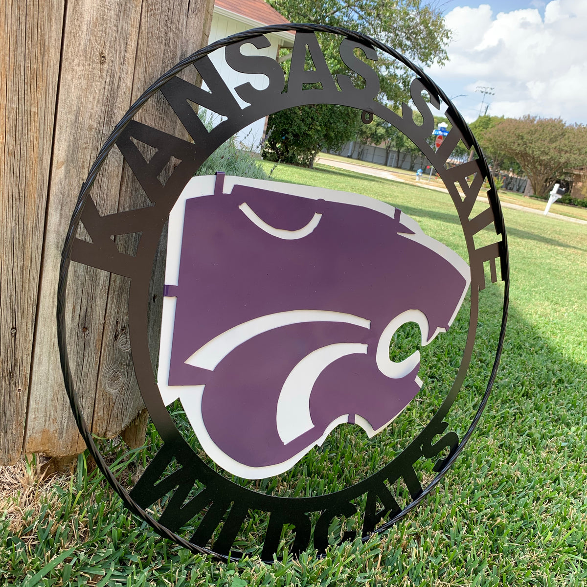 12", 18", 24", 32" KANSAS STATE WILDCATS  YMETAL CUSTOM VINTAGE CRAFT WALL ART TEAM SIGN HANDMADE
