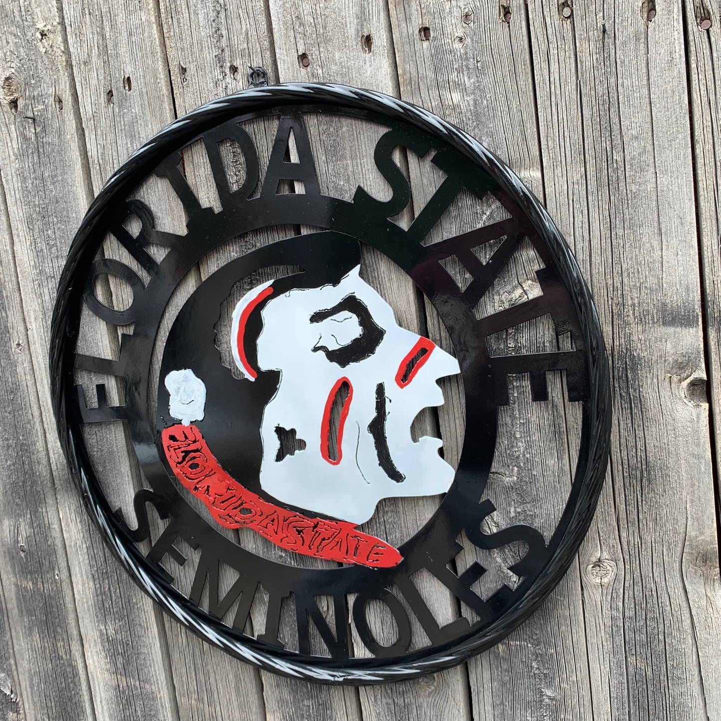 12", 18", 24", 32" FSU FLORIDA STATE SEMINOLES INDIAN LOGO METAL CUSTOM VINTAGE CRAFT TEAM SIGN