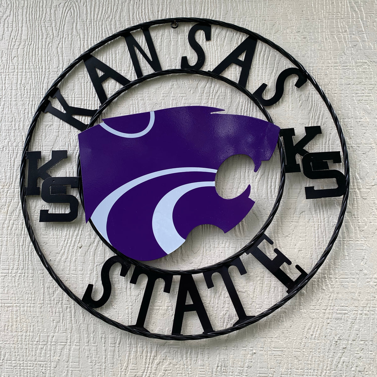KANSAS STATE CUSTOM METAL VINTAGE CRAFT SIGN WALL ART TEAM SIGN HANDMADE #EH12127