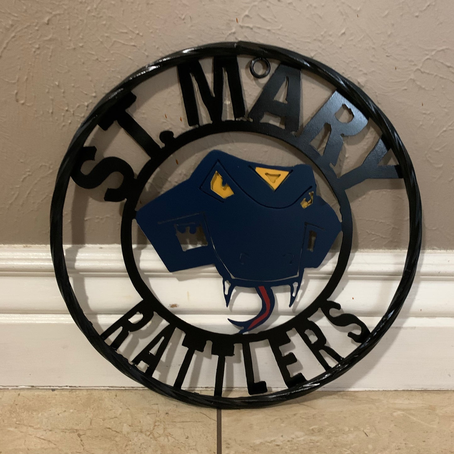 St. MARY RATTLERS METAL CUSTOM VINTAGE CRAFT TEAM SIGN HANDMADE