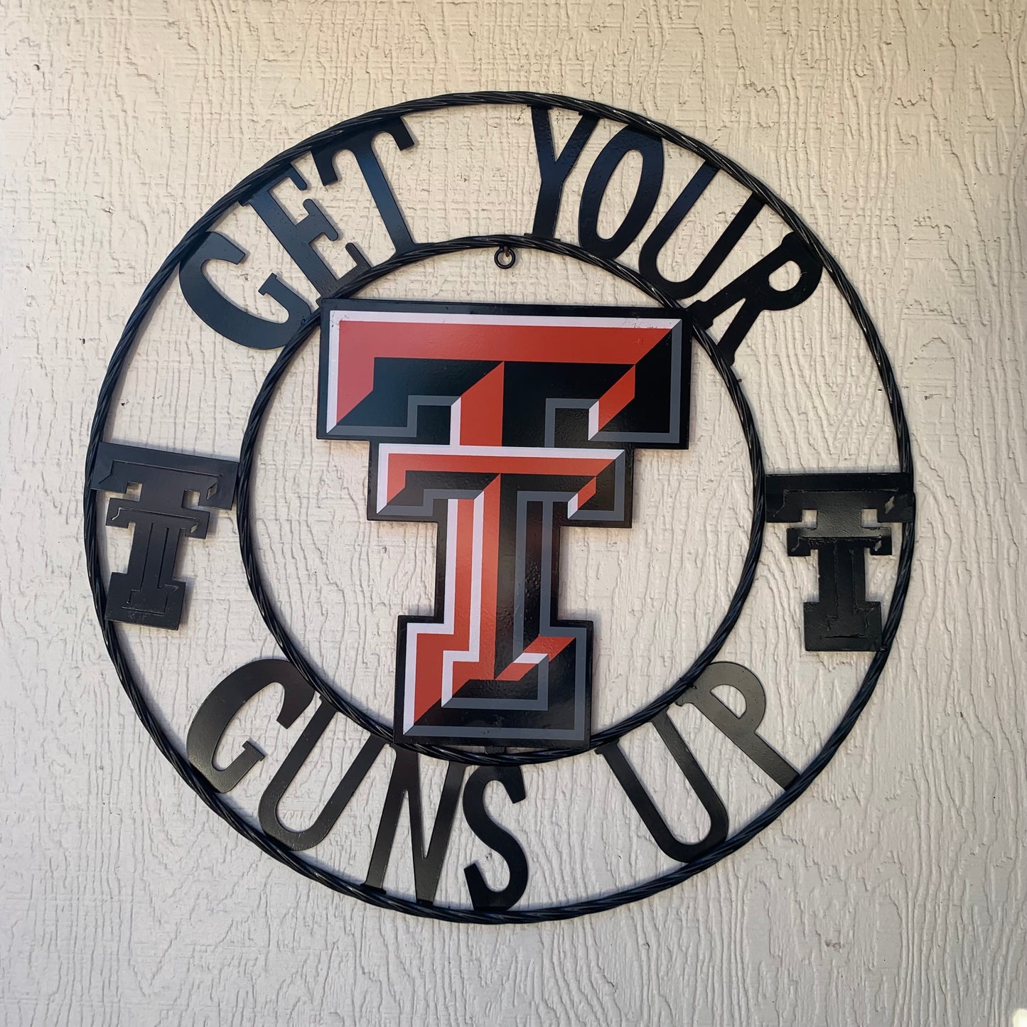 GET YOUR GUNS UP TEXAS TECH CUSTOM METAL VINTAGE CRAFT SIGN TEAM HANDMADE 12",18",24",32"