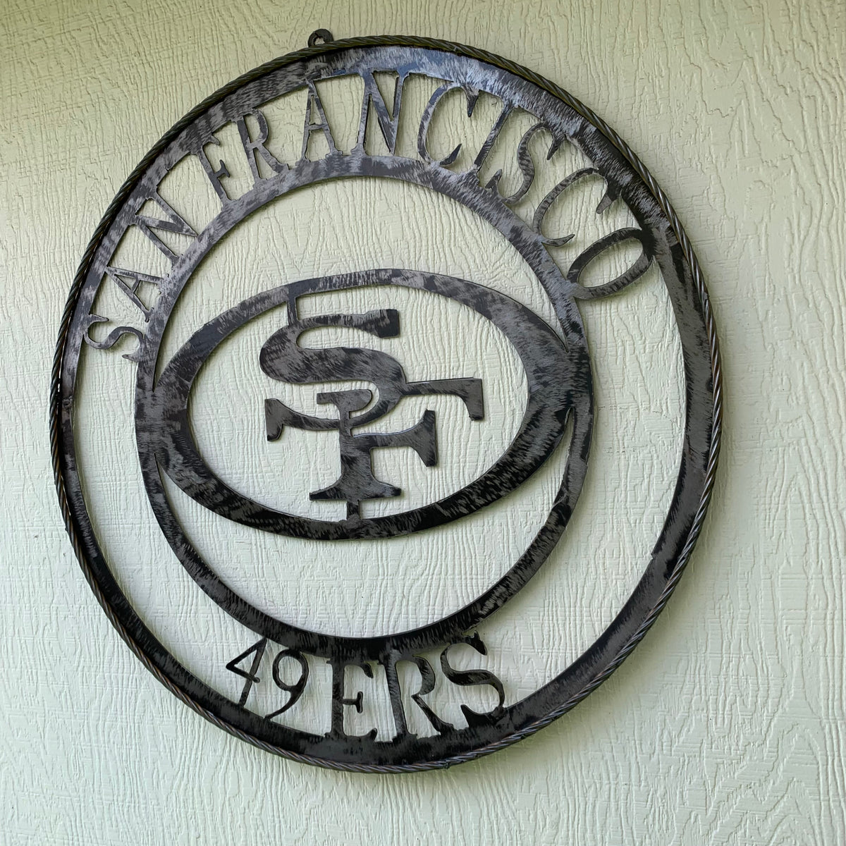 SAN FRANCISCO 49ERS METAL CUSTOM VINTAGE RAW METAL CRAFT TEAM SIGN HANDMADE 12",18",24",32",36",40",50"