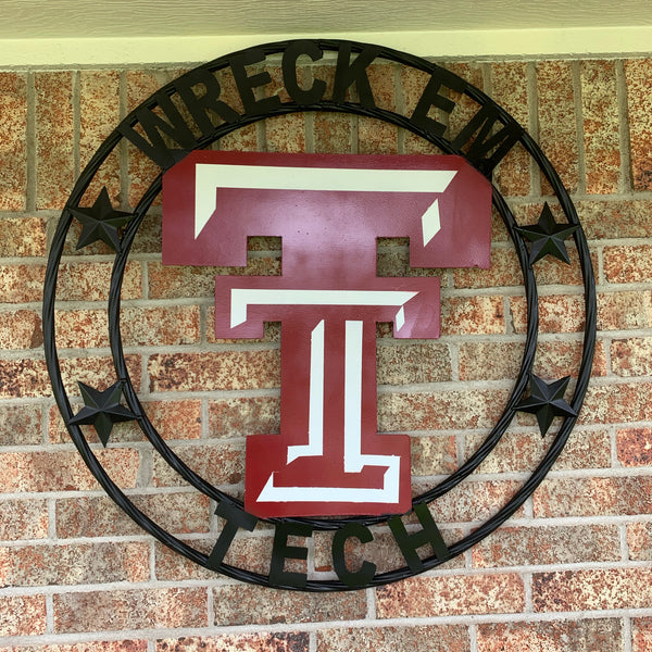 TEXAS TECH METAL COLLEGE WESTERN HOME DECOR WALL ART BRAND NEW