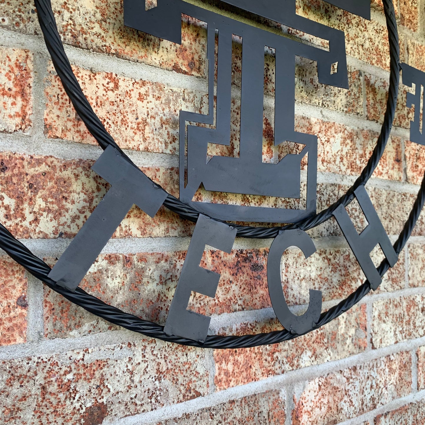 TEXAS TECH RUSTIC BLACK CUSTOM METAL VINTAGE CRAFT WESTERN HOME DECOR HANDMADE