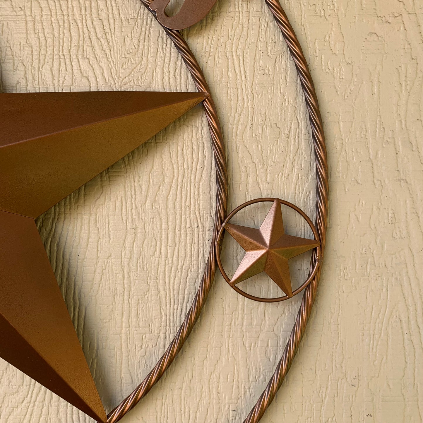 24", 32",36",40" TEXAS 1836 HAMMERED COPPER  BARN STAR METAL WALL WESTERN HOME DECOR HANDMADE NEW