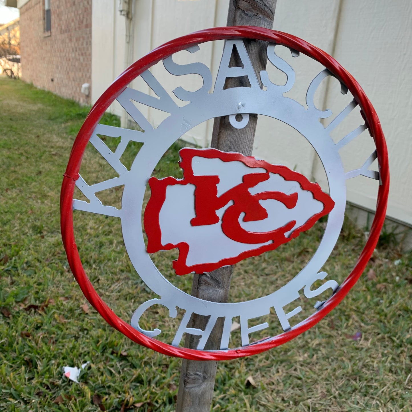 12",18",24",32",36" KANSAS CITY CHIEFS CUSTOM METAL VINTAGE CRAFT SIGN TEAM WESTERN HOME DECOR HANDMADE