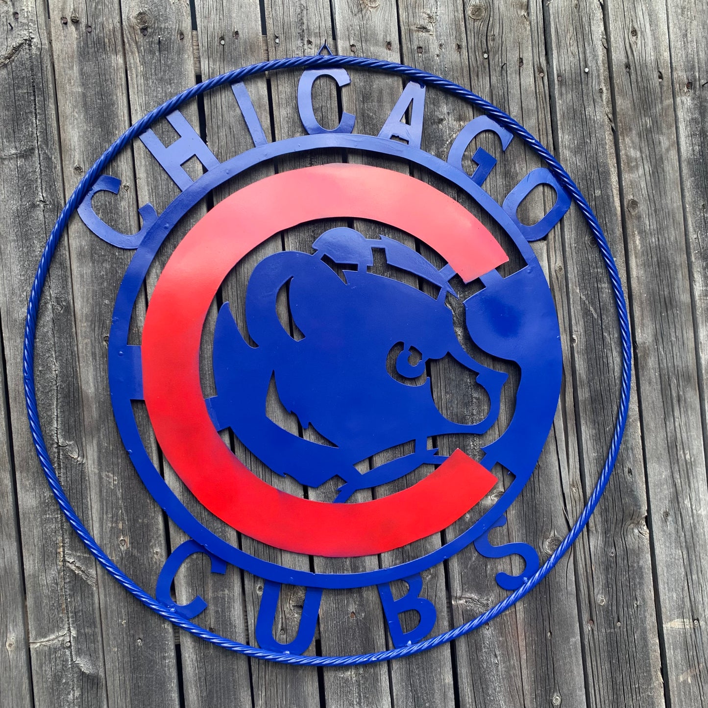 12", 18", 24", 32" CHICAGO CUBS CUSTOM METAL VINTAGE CRAFT TEAM SPORTS SIGN HANDMADE