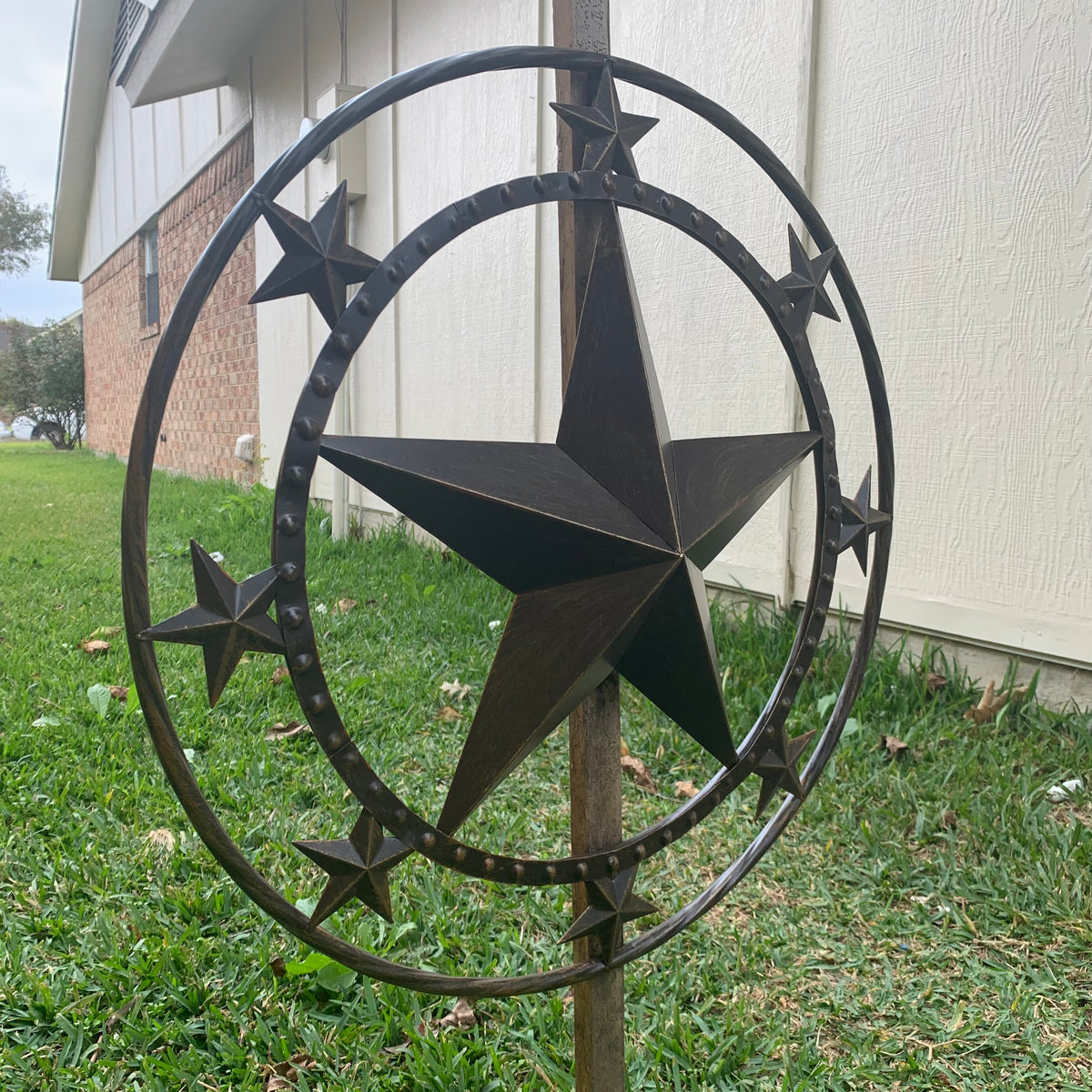 #SI_BC2109 MULTI STARS 24" BARN METAL STAR WESTERN HOME DECOR HANDMADE RUSTIC BRONZE NEW