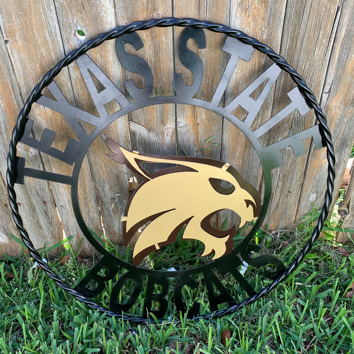 12",18",24",32",36" TEXAS STATE BOBCATS CUSTOM METAL VINTAGE CRAFT SIGN TEAM WESTERN HOME DECOR HANDMADE