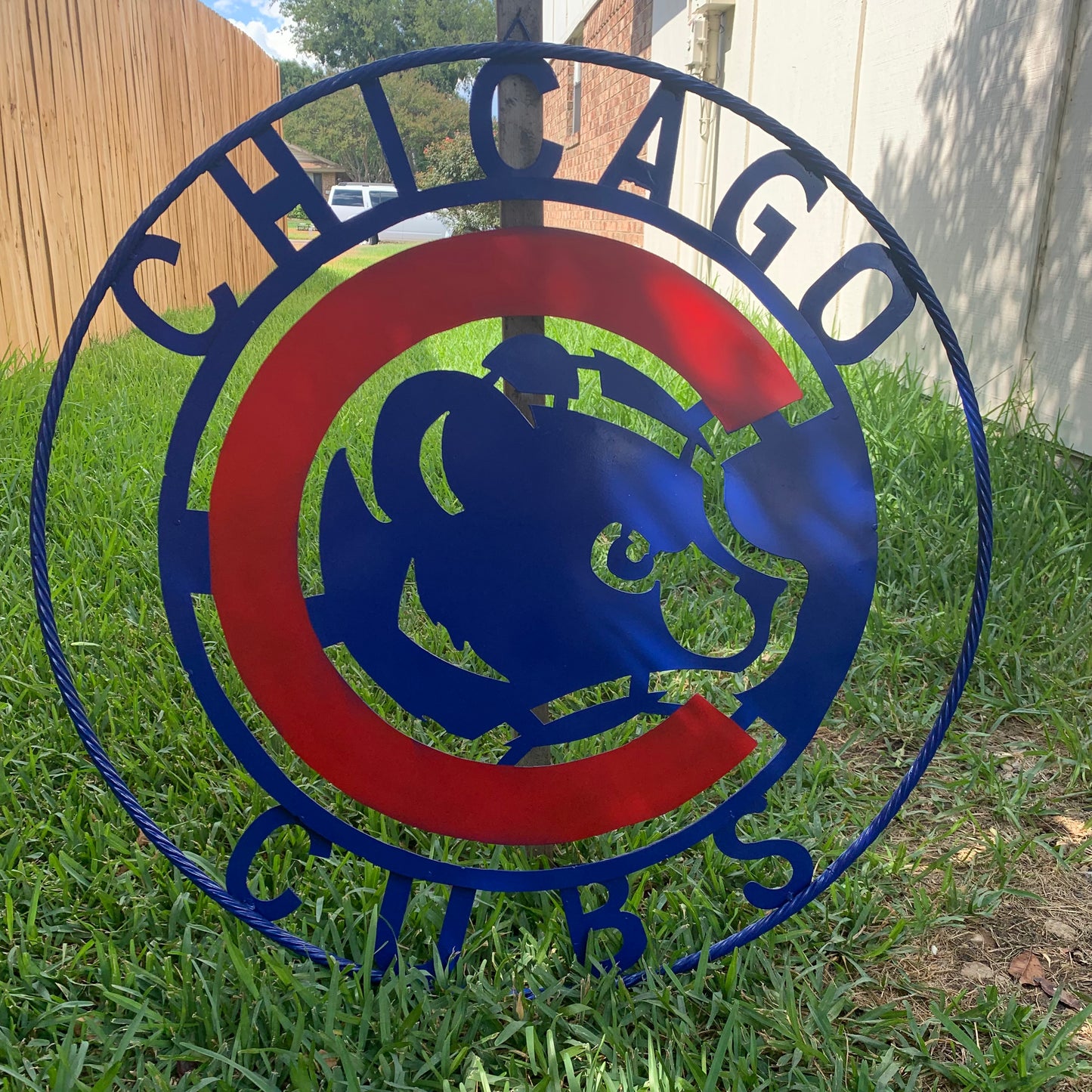 12", 18", 24", 32" CHICAGO CUBS CUSTOM METAL VINTAGE CRAFT TEAM SPORTS SIGN HANDMADE