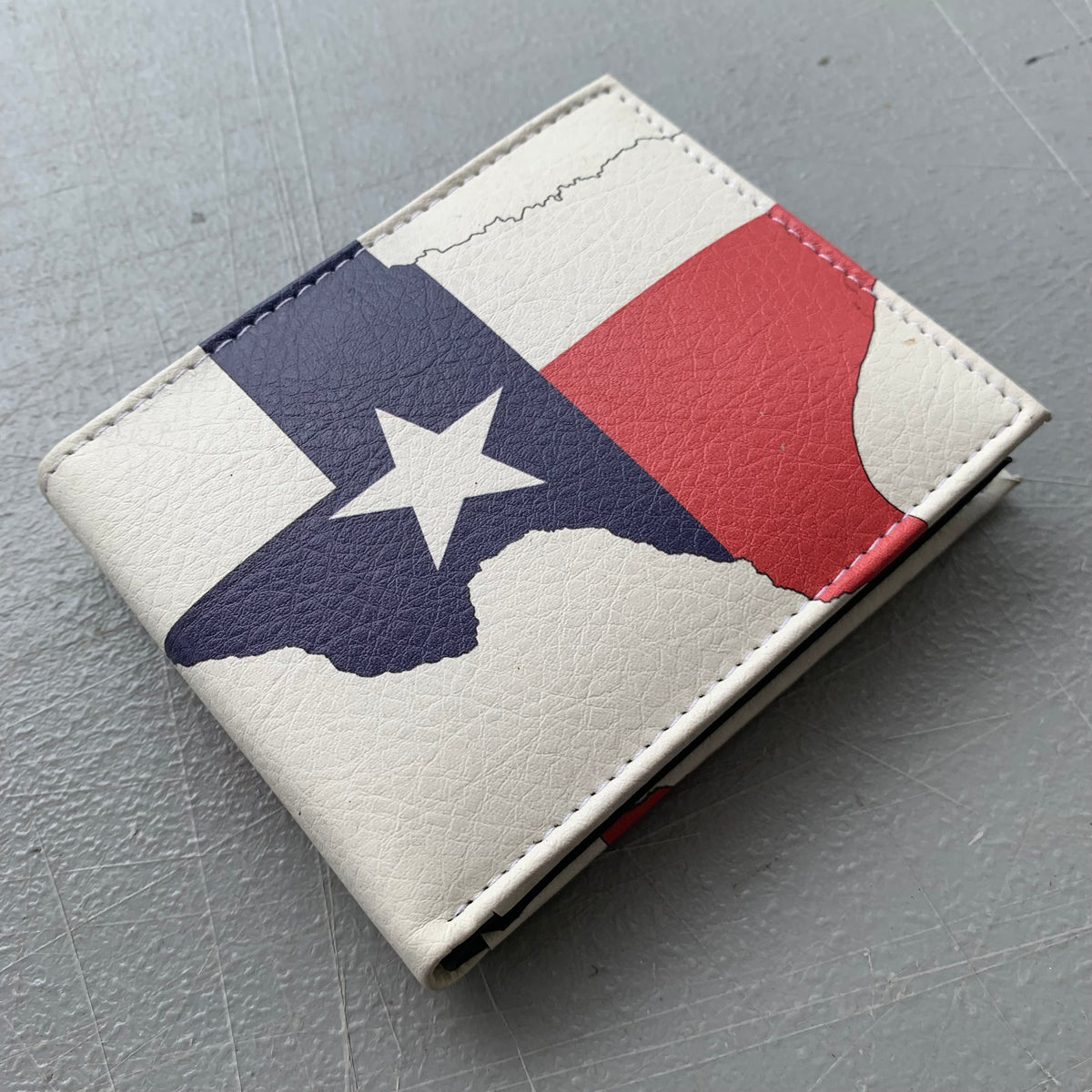 5" TEXAS FLAG WALLET LEATHER BIFOLD WALLET NEW
