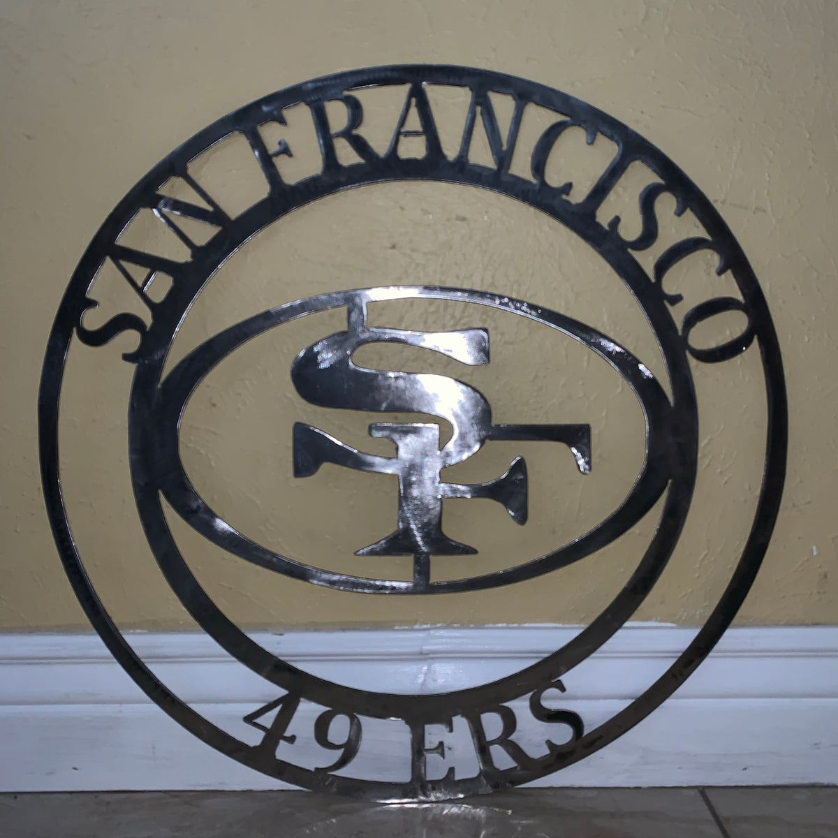 SAN FRANCISCO 49ERS METAL CUSTOM VINTAGE RAW METAL CRAFT TEAM SIGN HANDMADE 12",18",24",32",36",40",50"