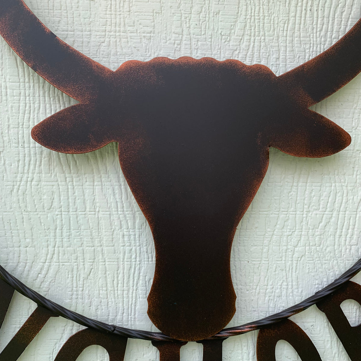 TEXAS LONGHORNS CUSTOM METAL VINTAGE CRAFT SIGN TEAM ART WESTERN HOME DECOR RUSTIC BRONZE HANDMADE #EH12565