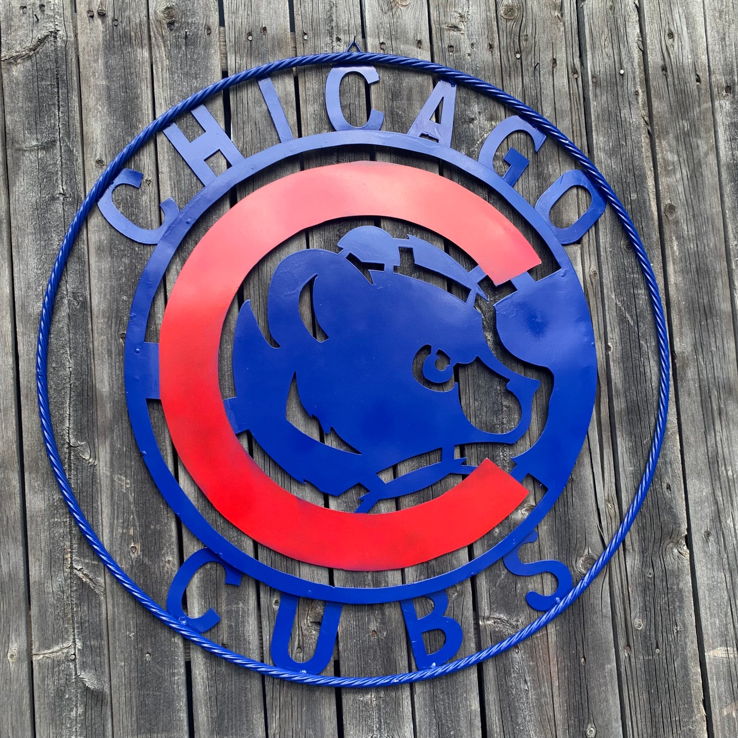 12", 18", 24", 32" CHICAGO CUBS CUSTOM METAL VINTAGE CRAFT TEAM SPORTS SIGN HANDMADE